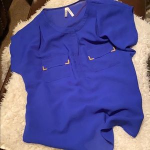 Live 4 Truth blue pullover blouse